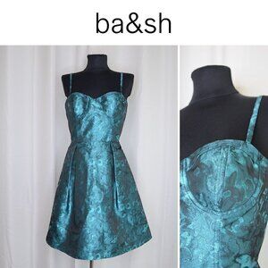 NWOT Ba&sh Bustier Corset Teal Mini Dress Sz M